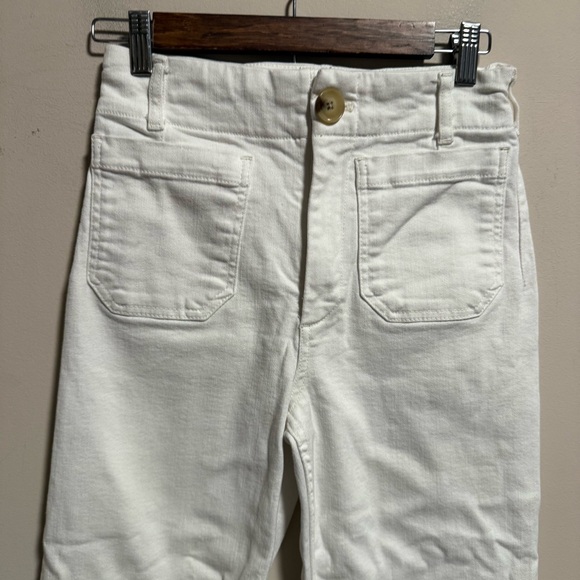 Anthropologie Crisp White Wide Leg Trousers - Picture 3 of 7